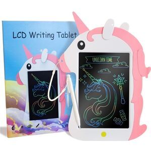NEW Unicorn LCD Writing Tablet for Kids Reusable Drawing Pad Stylus Educational